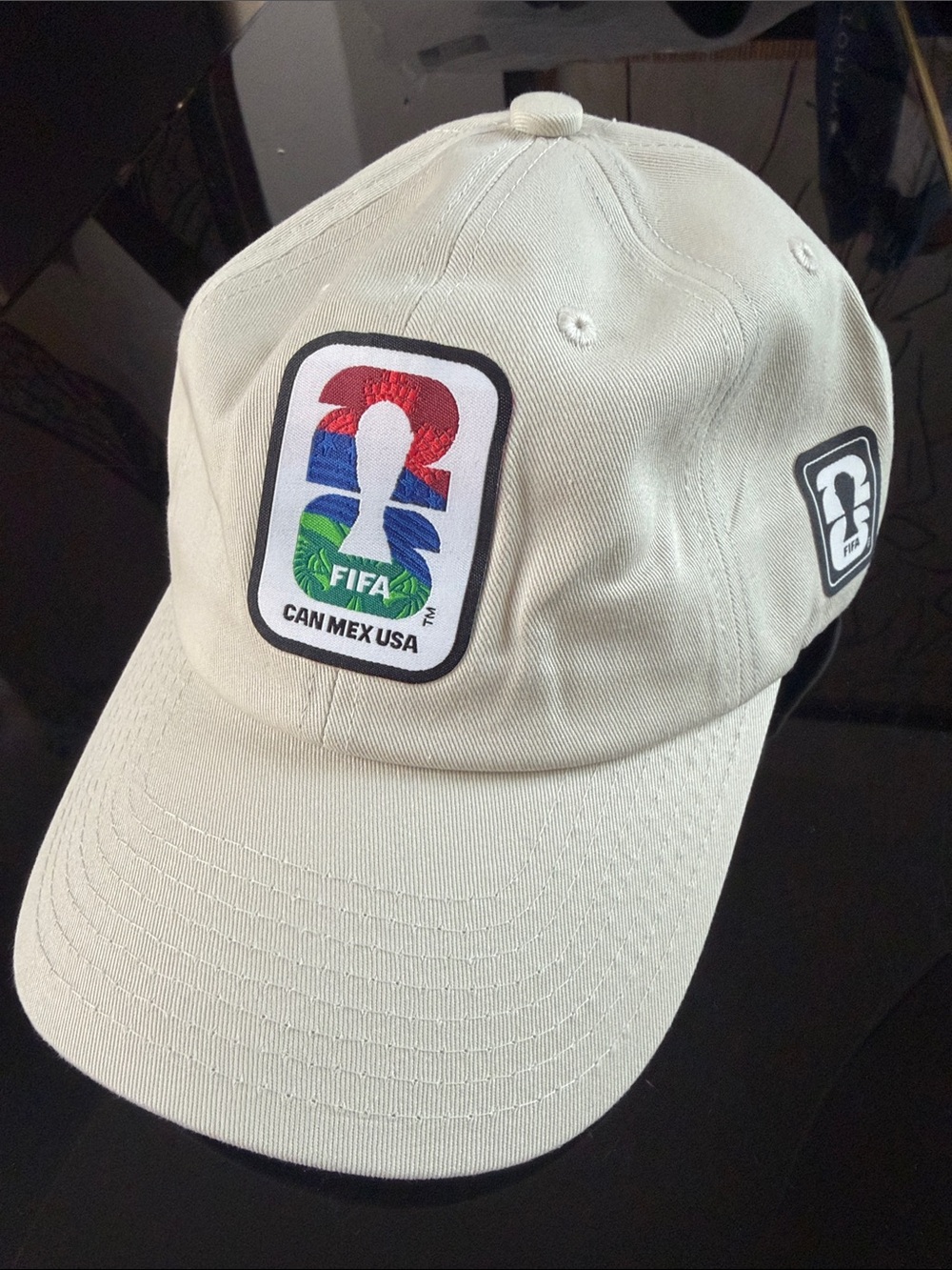 NWOT Official CAN MEX USA FIFA World Cup 2026 Beige Baseball Cap